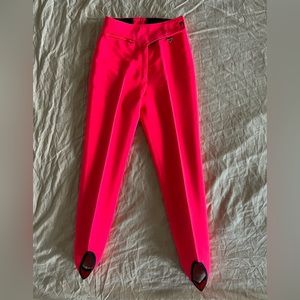 Obermeyer  ski pants Women's size 25 in neon pink color made in Japan